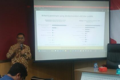 Head departemen politik and social change CSIS, Arya Fernandes saat paparan. Sofian/IPOL.id