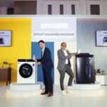 Dua mesin cuci berkemampuan kecerdasan buatan yang ditawarkan Samsung Indonesia. Foto: samsung