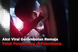 Aksi Viral Gerombolan Remaja Palak Pengendara di Palembang