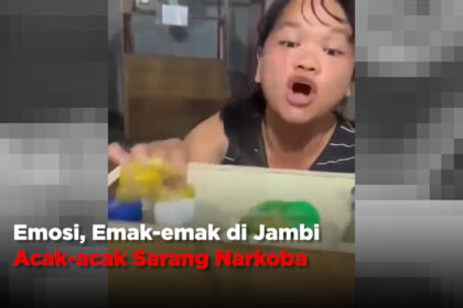 Emosi, Emak-emak di Jambi Acak-acak Sarang Narkoba