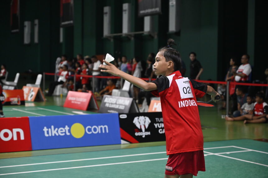 Naufal Rasyid Adz Dzaki. Atlet asal Banyumas, Jawa Tengah yang turun di kelompok usia U-11 ini tampil prima ketika berhadapan dengan lawannya dalam waktu 10 menit..foto/Megapro