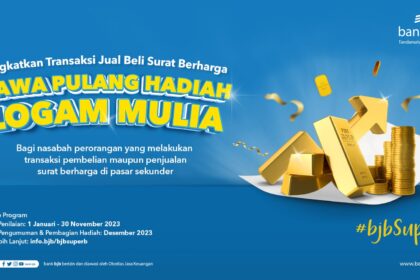 Bank bjb memberikan hadiah logam mulia untuk semua transaksi penjualan atau pembelian surat berharga melalui bank bjb. Foto: Bank bjb