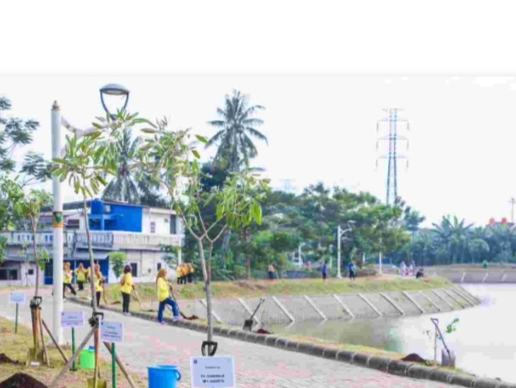 Waduk Kampung Rambutan di Jaktim.(foto dok Pemprov).