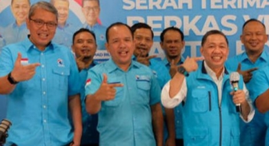 Ketua DPW Partai Gelora, Triwicksana (pojok kiri). (Foto dok Partai Gelora)
