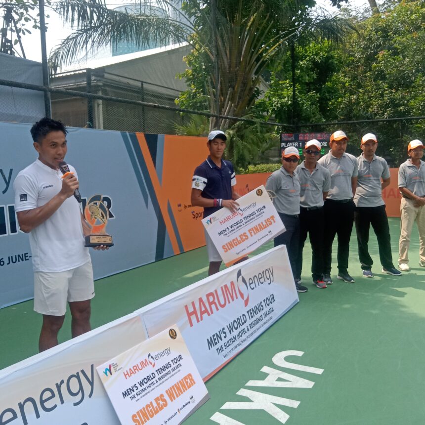 Indonesia berhasil mengamankan satu gelar tinggal putra melalui Rifki " Tole" Fitriadi pada Seri ketiga Harum Energy Men's World Tennis Tour 2023.