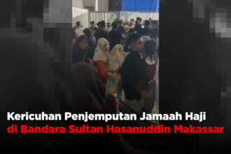 Kericuhan Penjemputan Jamaah Haji di Bandara Sultan Hasanuddin Makassar