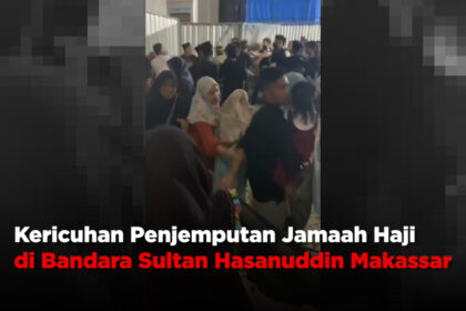 Kericuhan Penjemputan Jamaah Haji di Bandara Sultan Hasanuddin Makassar