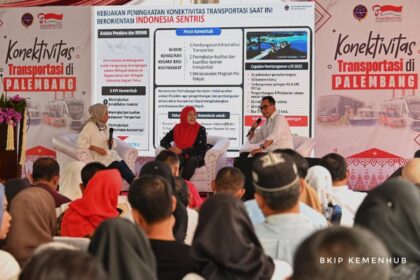 Menhub Budi Karya Sumadi saat menjadi pembicara di Palembang.