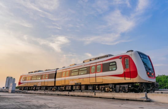 Light Rail Transit (LRT) Jakarta yang akan dilakukan uji coba terbatas.
