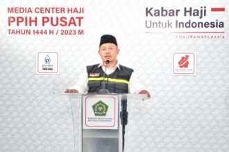 Koordinator Media Center Haji (MCH) PPIH Pusat, Dodo Murtado, dalam keterangan persnya di Jakarta. Foto: Kemenag