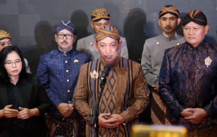 Kapolri Jenderal Pol Listyo Sigit didampingi Panglima TNI, Laksamana Yudo Margono.
