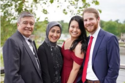 diaspora Indonesia Marfizal Munir beserta istri, putri dan menantu.