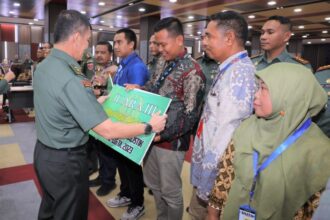 Rapat Koordinasi Teknis TNI Manunggal Membangun Desa (Rakornis TMMD) ke -117 yang digelar di Markas Besar Angkatan Darat (Mabesad), Jakarta, Selasa (4/7). Foto: Dispenad