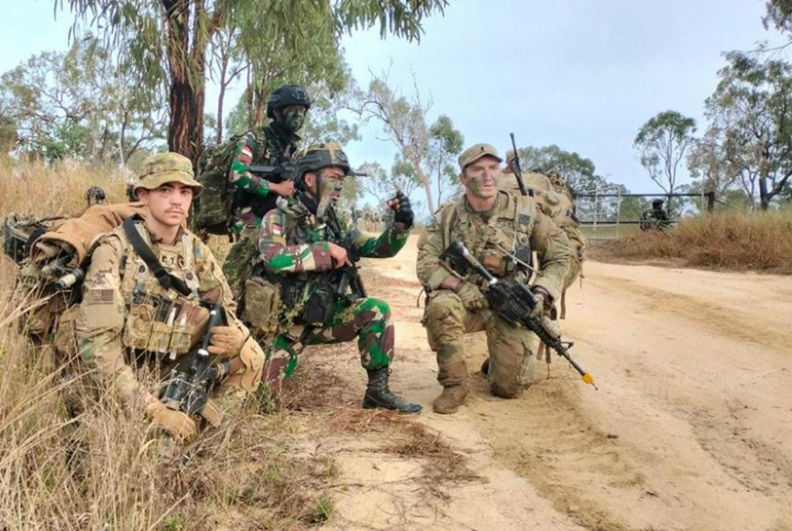 Indonesia bergabung dalam latihan bersama yang diikuti 10 negara, yaitu Indonesia, Australia, Jepang, Korea Selatan, Inggris, Kanada, Jerman, Selandia Baru, Prancis, Konga. Foto: TNI