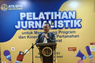 Indra Gunawan, sebagai keynote speech "Pelatihan Jurnalistik" yang berlangsung di Grand Mercure, Bandung, Jawa Barat, Selasa, 1 Agustus 2023. Foto/BPN