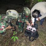Satgas Pamtas RI-Mly Yonarmed 16/TK telah saat menggagalkan penyelundupan narkoba jenis shabu seberat 10 kg di Dusun Gunabanir Desa Sei Tekam, Kabupaten Sanggau, Provinsi Kalimantan Barat, Senin (7/8). Foto: Dispenad