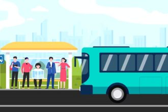 Ilustrasi, transportasi umum, Foto: Freepik, @pch.vector