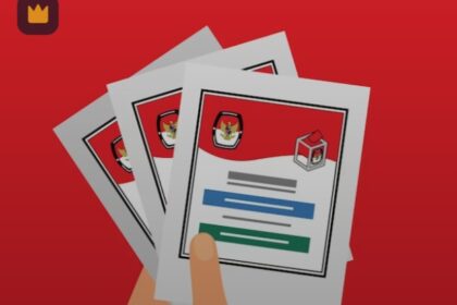 Ilustrasi kertas suara pileg 2024.