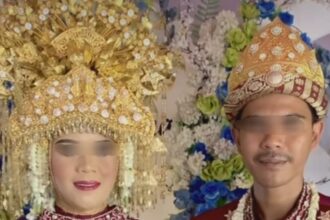 Pasangan pengantin kabur di Palembang, Foto: Instagram, @musiwedding