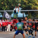 Suasana turnamen Ganjaran Bola Voli dan lomba Agustusan di PT Willbes Global, Kecamatan Purwadadi, Kabupaten Subang, Jawa Barat (Jabar), belum lama ini. Foto: GBB