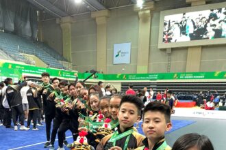 Timnas Wushu Junior Indonesia membuat kejutan dengan merebut 6 medali emas, 14 perak (11 Taolu dan 3 Sanda), dan 10 perunggu (6 Taolu dan 4 Sanda) pada Kejuaraan Asia Wushu Junior XI/2023 bertajuk 11th Asia Junior Wushu Championship 2023 yang berlangsung di Macao, 14-20 Agustus 2023. Foto/ist