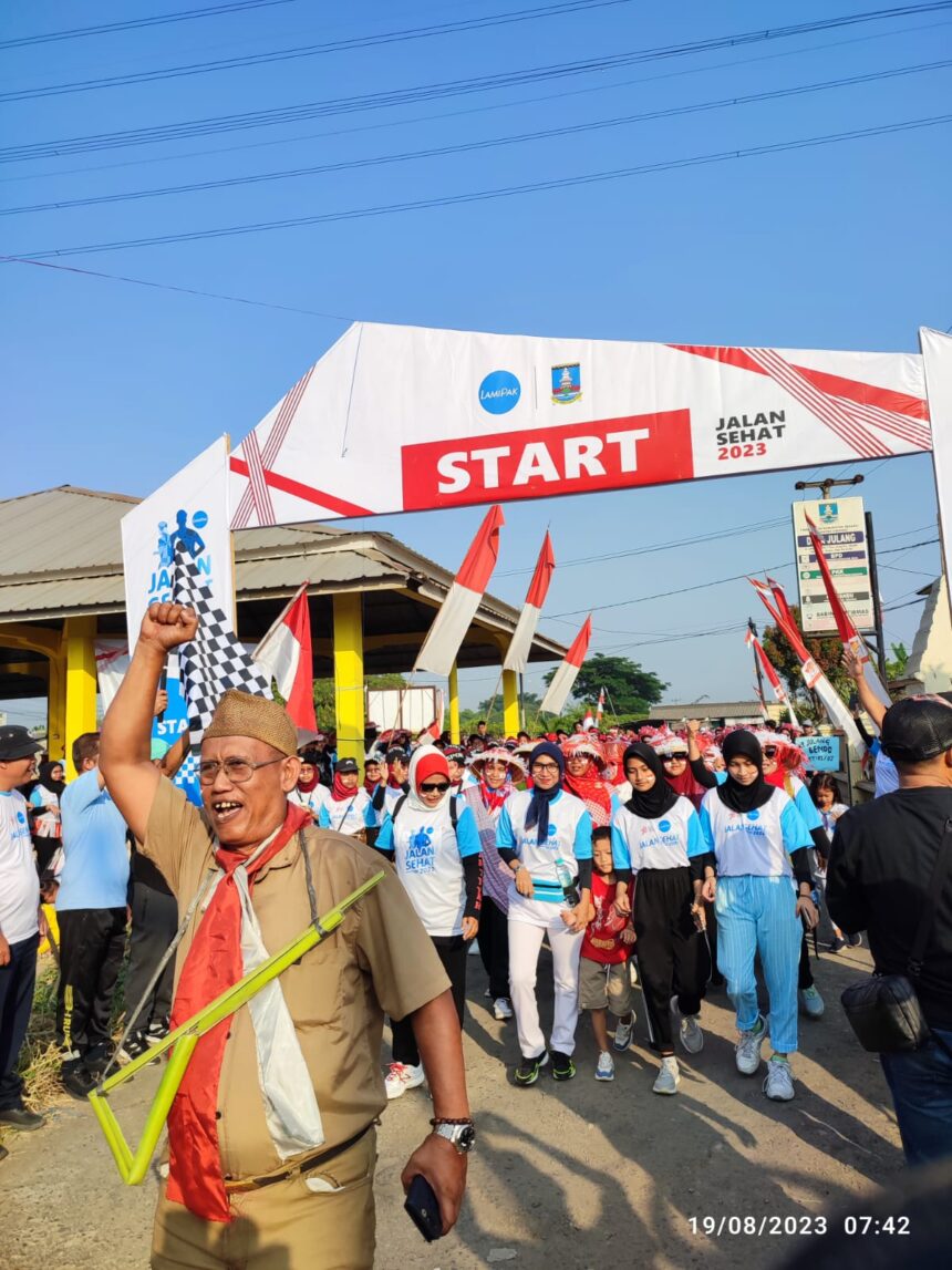 LamiPak Bersama 1.200 Warga Sekitar Selenggarakan Jalan Sehat untuk Rayakan HUT RI ke-78. Foto/doc