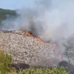 Kebakaran di TPA Sarimukti seluas 3 hektar, Foto: Instagram, @Infobdgbaratcimahi