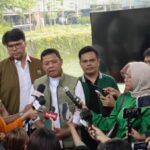 Mardiono dalam diskusi bertajuk ‘Jurnalis Ngopi Bareng Ketum PPP H Muhamad Mardiono‘, bertempat di Dion Senayan Park, Jakarta Pusat, Rabu (23/8/2023).