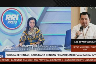 Ketua Mahkamah Partai Persatuan Pembangunan (PPP), Ade Irfan Pulungan dikutip dalam sebuah wawancara dengan radio pemerintah, Sabtu (26/8). Foto: Tangkapan layar