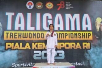 Haura Madinah Siregar, seorang siswi kelas 4 SD berhasil meraih medali emas piala Taligama Championship Kementerian Pemuda dan Olahraga Republik Indonesia (Menpora RI) Dito Ariotedjo.
