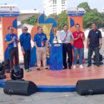 Pawai trofi FIBA World Cup 2023 di Lapangan Banteng, Jakarta Pusat, Jumat (4/8/2023). FOTO/IPOL