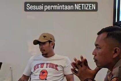 Rudy Golden Boy usai mediasi bersama kedua pemuda di Polsek Pagedangan Tangerang, Foto : Instagram, @terang_media