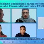 Tampak webinar Silaturahmi Merdeka Belajar (SMB), dengan tema “Pendidikan Berkualitas Tanpa Kekerasan melalui Permendikbudristek PPKSP”, pada Kamis (24/8). Foto: Ist