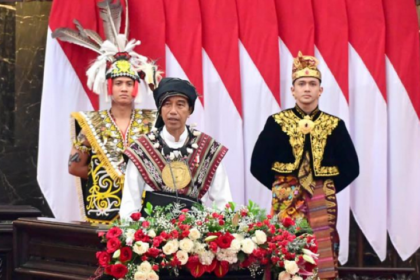 Presiden Republik Indonesia, Joko Widodo, dalam Pidato Penyampaian Keterangan Pemerintah atas Rancangan Undang-Undang tentang Anggaran dan Pendapatan Belanja Tahun 2024 beserta Nota Keuangannya, pada Rabu (16/08) di Sidang Paripurna DPR Jakarta. Foto: Twitter @jokowi