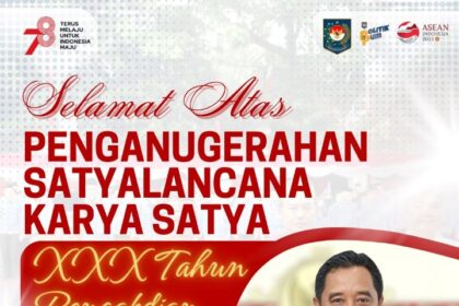 Direktur Jenderal Politik dan Pemerintahan Umum Kementerian Dalam Negeri (Dirjen Polpum Kemendagri) Bahtiar meraih Tanda Kehormatan Satyalancana Karya Satya XXX. Foto: Direktorat Jenderal (Ditjen) Polpum Kemendagri