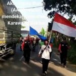 Massa buruh berjalan kaki Bandung-Jakarta untuk mengepung Istana dan MK, hari ini. Foto: Tangkapan layar X JatayuBack