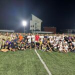 Forum komunikasi pimpinan kota (Forkopimko) Jakarta Barat saat melaksanakan pertandingan sepak bola di Lapangan Ingub, Kemanggisan, Palmerah, Jakarta Barat, Senin (7/8). Foto: Ist