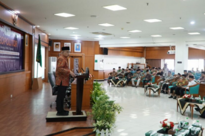 Ketua Umum PP Muhammadiyah, Haedar Nashir, saat Pembukaan Idepolitor yang diselenggarakan Pimpinan Wilayah Muhammadiyah (PWM) DIY di Universitas Muhammadiyah Yogyakarta. Foto: PP Muhammadiyah