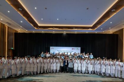PT Pegadaian memberikan apresiasi kepada Tim Pasukan Pengibar Bendera Pusaka (Paskibraka) Tingkat Pusat Tahun 2023, yang telah menjalankan amanahnya mengibarkan Sang Saka Merah Putih di Istana Negara pada peringatan HUT Ke-78 Kemerdekaan RI, 17 Agustus 2023. Foto: Pegadaian