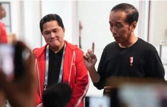 Presiden Joko Widodo dan Ketum PSSI Erick Thohir Sumber : Istimewa