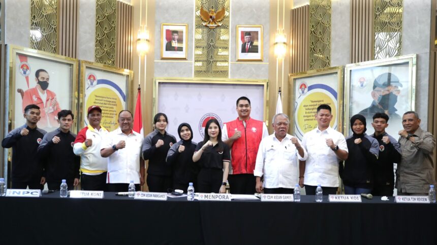 Menteri Pemuda dan Olahraga Republik Indonesia (Menpora RI) Dito Ariotedjo mengumumkan Indonesia akan mengikuti 31 cabang olahraga Asian Games 2023 dan 12 cabang olahraga Asian Para Games 2023. Seluruh atlet dipastikan siap untuk meraih prestasi diajang tersebut. Foto/ipol