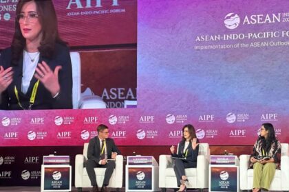Wakil Direktur Bank Mandiri Alexandra Askandar dalam acara AIPF 2023, Jakarta, Rabu (6/9). Foto: Dok Bank Mandiri