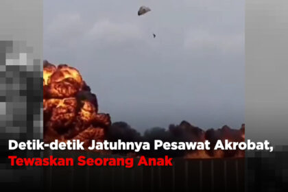 Detik-detik Jatuhnya Pesawat Akrobat, Tewaskan Seorang Anak