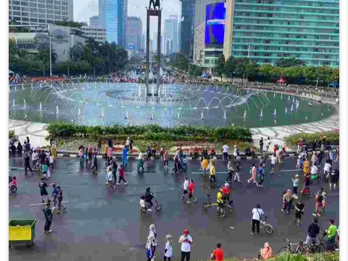 Kondisi bebas kendaraan di akhir pekan.(foto dok pemprov)