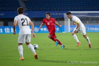 Timnas Indonesia Gilas Kirgistan 2-0 di Asian Games 2023, Hugo Samir dan Ramakiek Jadi Bintang. Foto/noc Indonesia