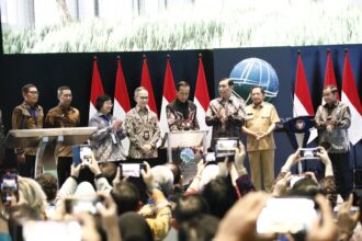 Jokowi ingin Indonesia bisa berkontribusi nyata mengatasi perubahan iklim dunia melalui bursa karbon. Foto: OJK