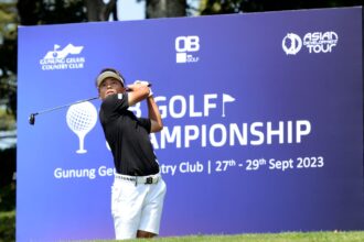 Putaran kedua OB Golf Championship yang berlangsung hari ini meloloskan 50 pegolf ke putaran final besok dari 115 peserta. Foto/ob golf