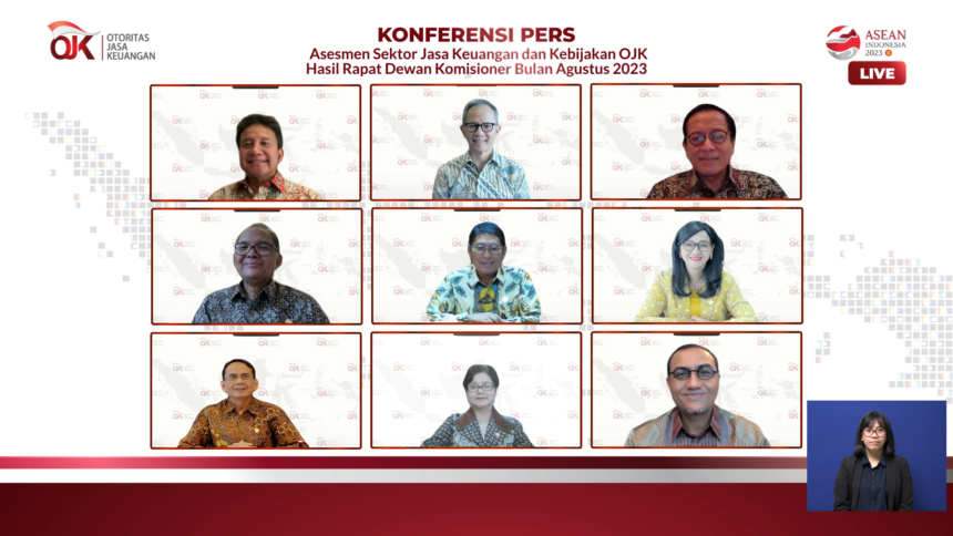 Rapat Dewan Komisioner Bulanan Otoritas Jasa Keuangan (OJK) pada 30 Agustus 2023 menilai stabilitas sektor jasa keuangan nasional terjaga dan resilien dengan indikator prudensial seperti permodalan maupun likuiditas yang memadai serta profil risiko yang terjaga di tengah meningkatnya ketidakpastian perekonomian global. Foto/OJK