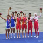Tim Rowing menjadi cabang olahraga penyumbang medali pertama buat Tim Indonesia di Asian Games 2022 Hangzhou, Minggu (24/9).(Foto : NOC Indonesia / Tetuko Mediantoro)