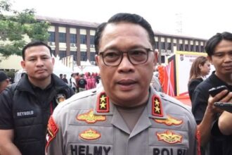 Kapolda Lampung Irjen Pol Helmy Santika saat dimintai keterangan di Mapolda Lampung. (ANTARA)
